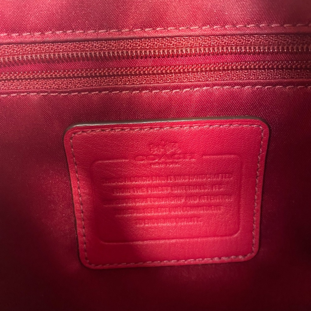 Coach Red Wine Taylor leather mini flap crossbody - Picture 9 of 12